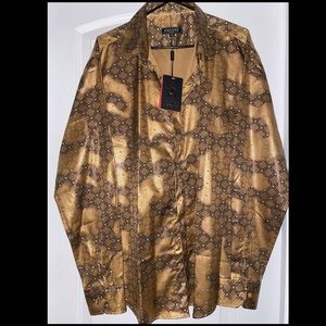 Gold and Black Pavini Dress Shirt never used
